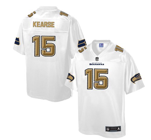 Men's Game Jermaine Kearse Nike Jersey White - #15 Pro Line Fashion NFL Seattle Seahawks